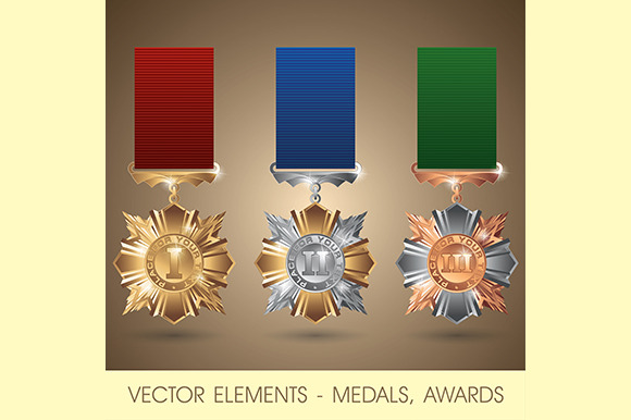 Vector elements - medals, awards in Illustrations - product preview 3