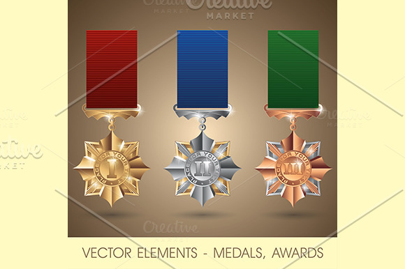 Vector elements - medals, awards in Illustrations - product preview 7