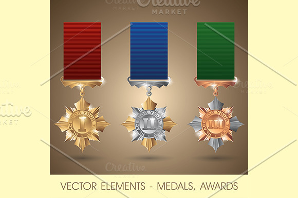Vector elements - medals, awards in Illustrations - product preview 9