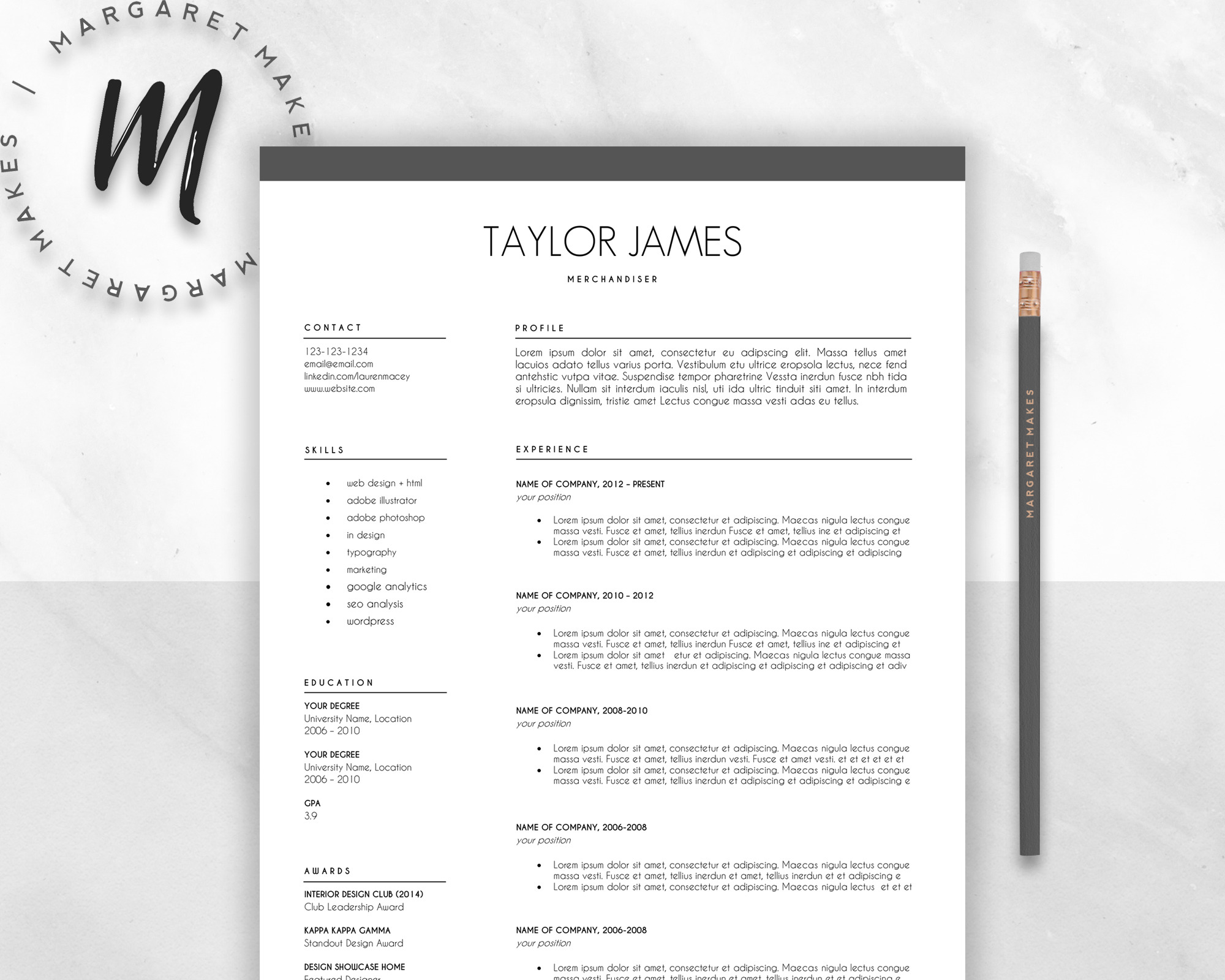 minimalist resume template  resume templates  creative