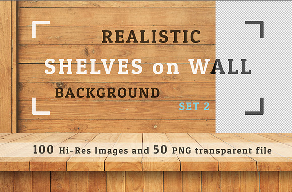 100 Realistic Shelves on Wall. Set 2 by FWStudio