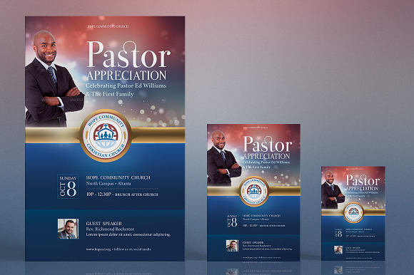 Pastor Appreciation Flyer Poster ~ Flyer Templates 