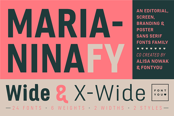 Marianina Wide FY Italic in Sans-Serif Fonts