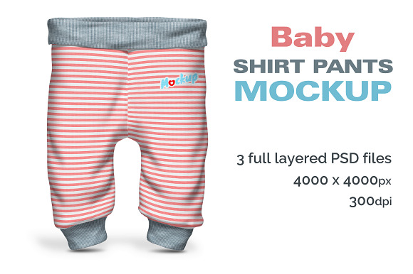 Free Baby Shirt Pants Mockup