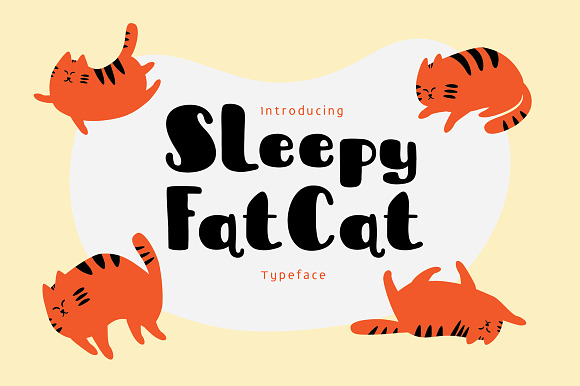 Sleepy Fat Cat Typeface - Display