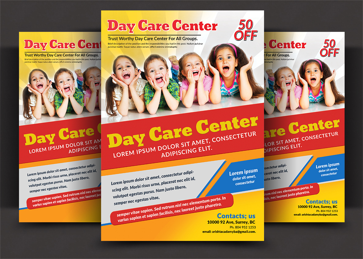 child care flyer template