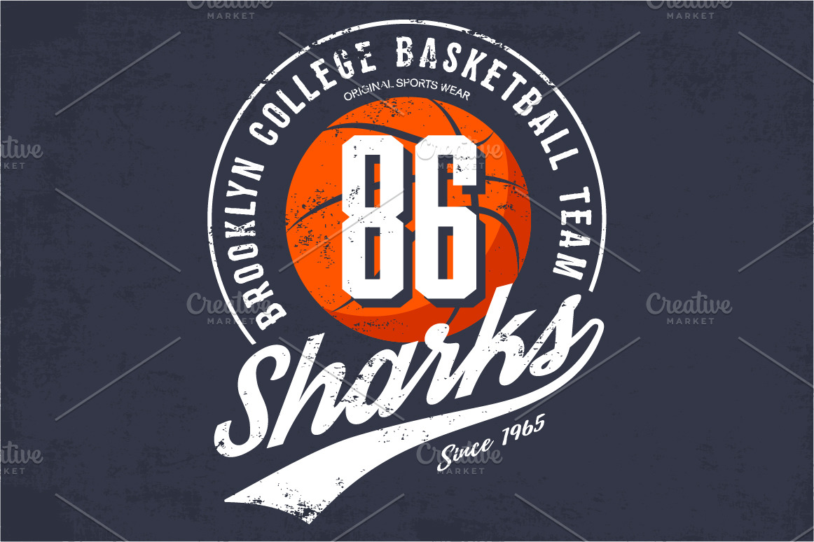Basketball team logo ~ Graphic Objects ~ Creative Market
