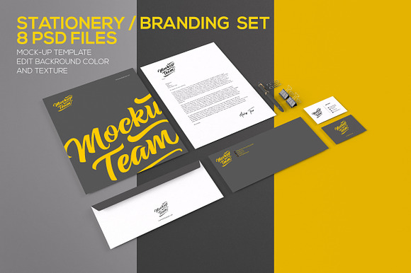 Stationery / Branding Set Mock-up in Product Mockups - product preview 1