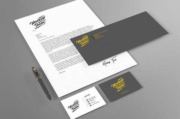 Stationery / Branding Set Mock-up in Product Mockups - product preview 5