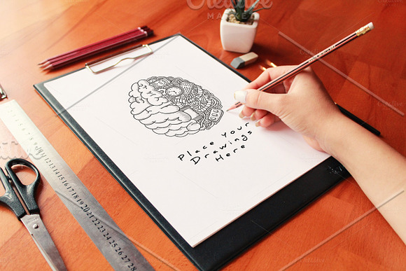 Hand Drawn Sketch Mock-up 5 in Product Mockups