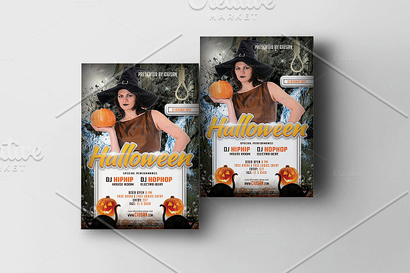 Halloween Flyer Template 8 in Flyer Templates - product preview 4