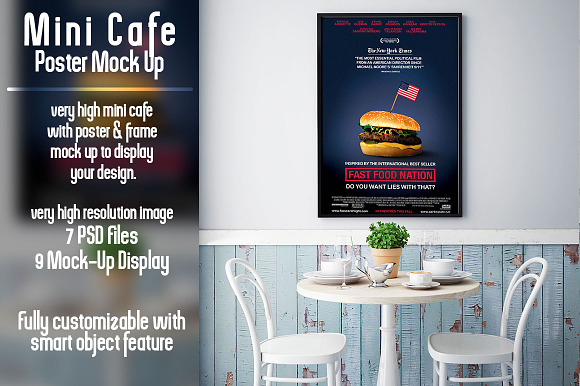 Download Mini Cafe Poster Mockup