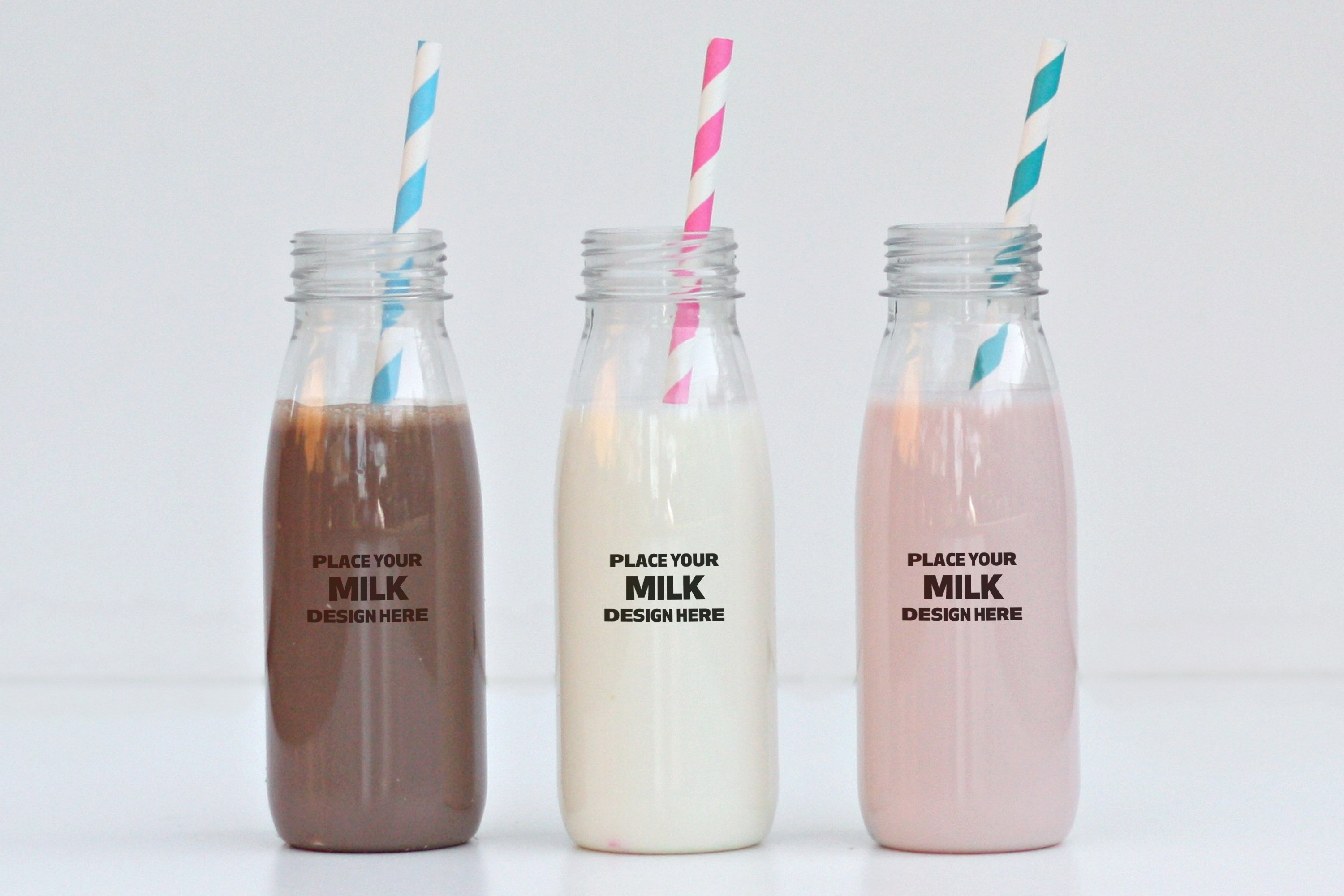 Download Milk Bottle Label Mock-up #1 ~ Product Mockups ~ Creative Market