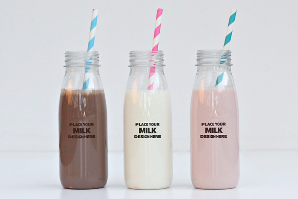 Download Milk Bottle Label Mock-up #1