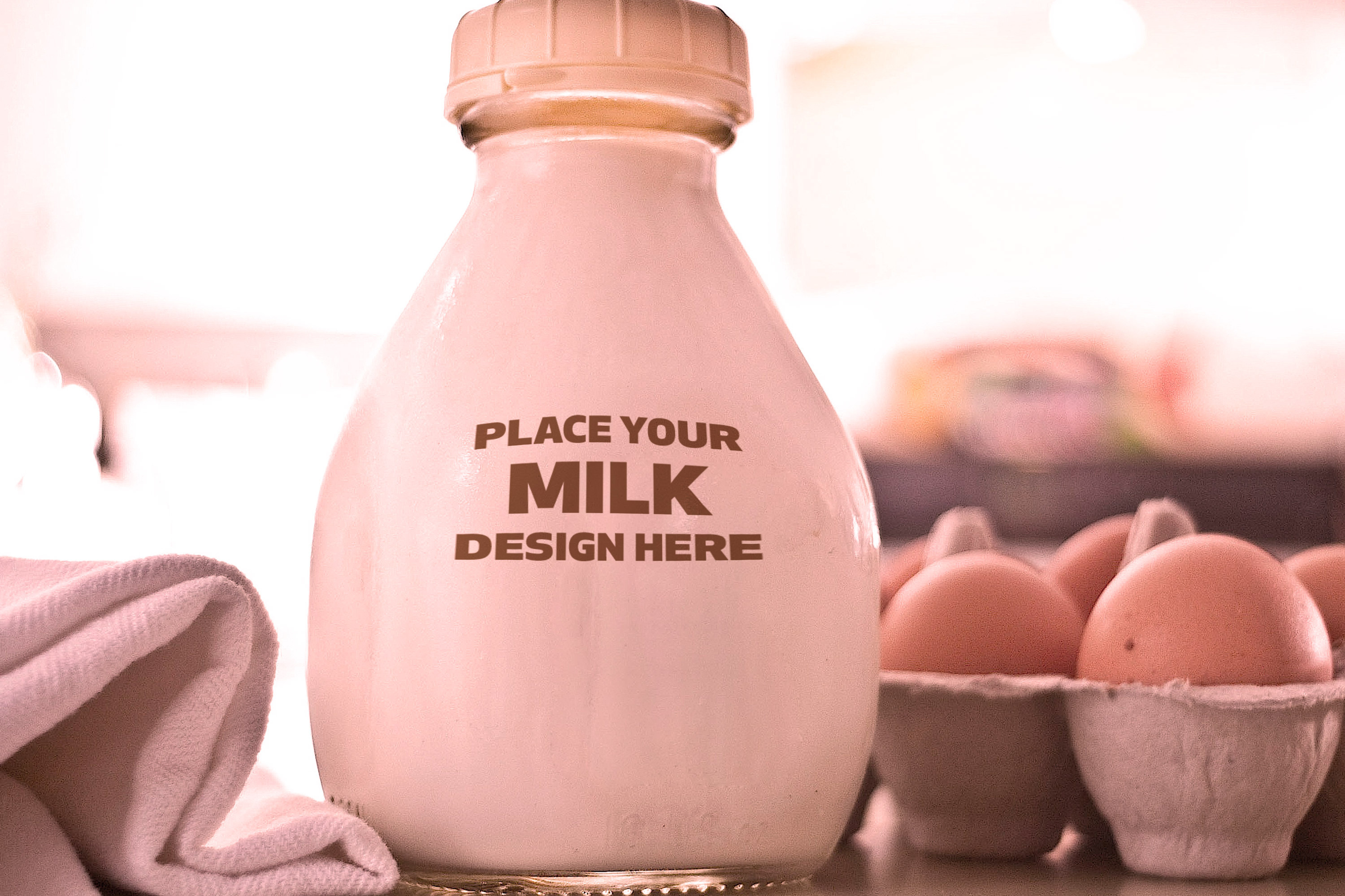 Download Milk Bottle Label Mock-up #5 ~ Product Mockups ~ Creative ...
