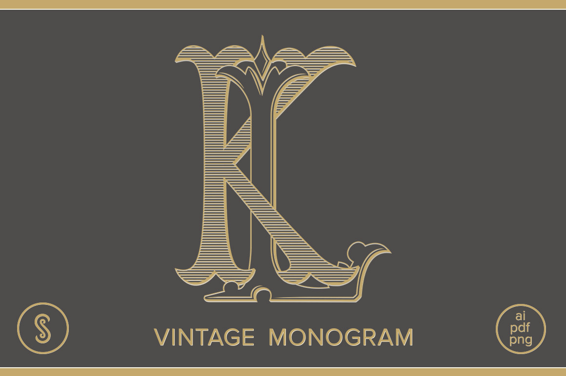 KL Monogram LK Monogram ~ Illustrations ~ Creative Market