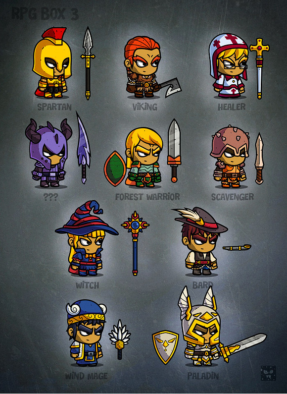 RPG Cartoon Characters - 2d game art ~ Illustrations on ...