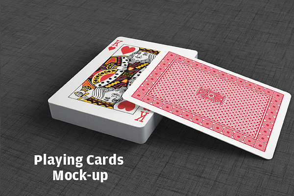 Playing Cards Mock-up PSD Mockup