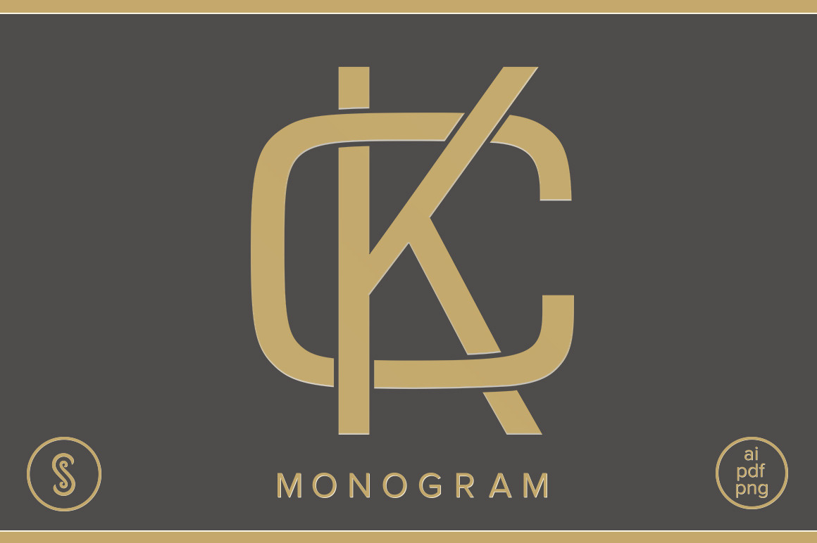 CK Monogram KC Monogram ~ Logo Templates ~ Creative Market