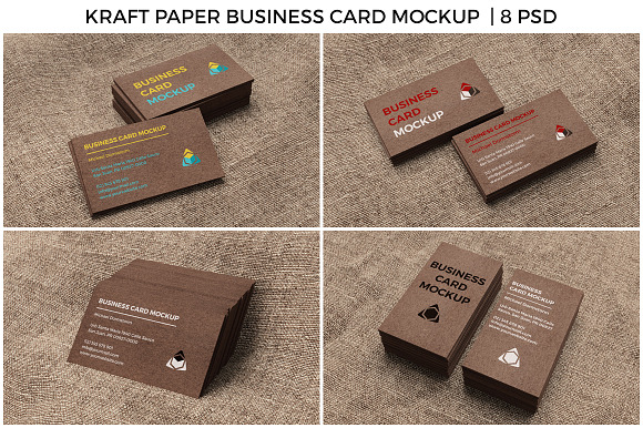 Download Kraft Paper Business Card Mockup