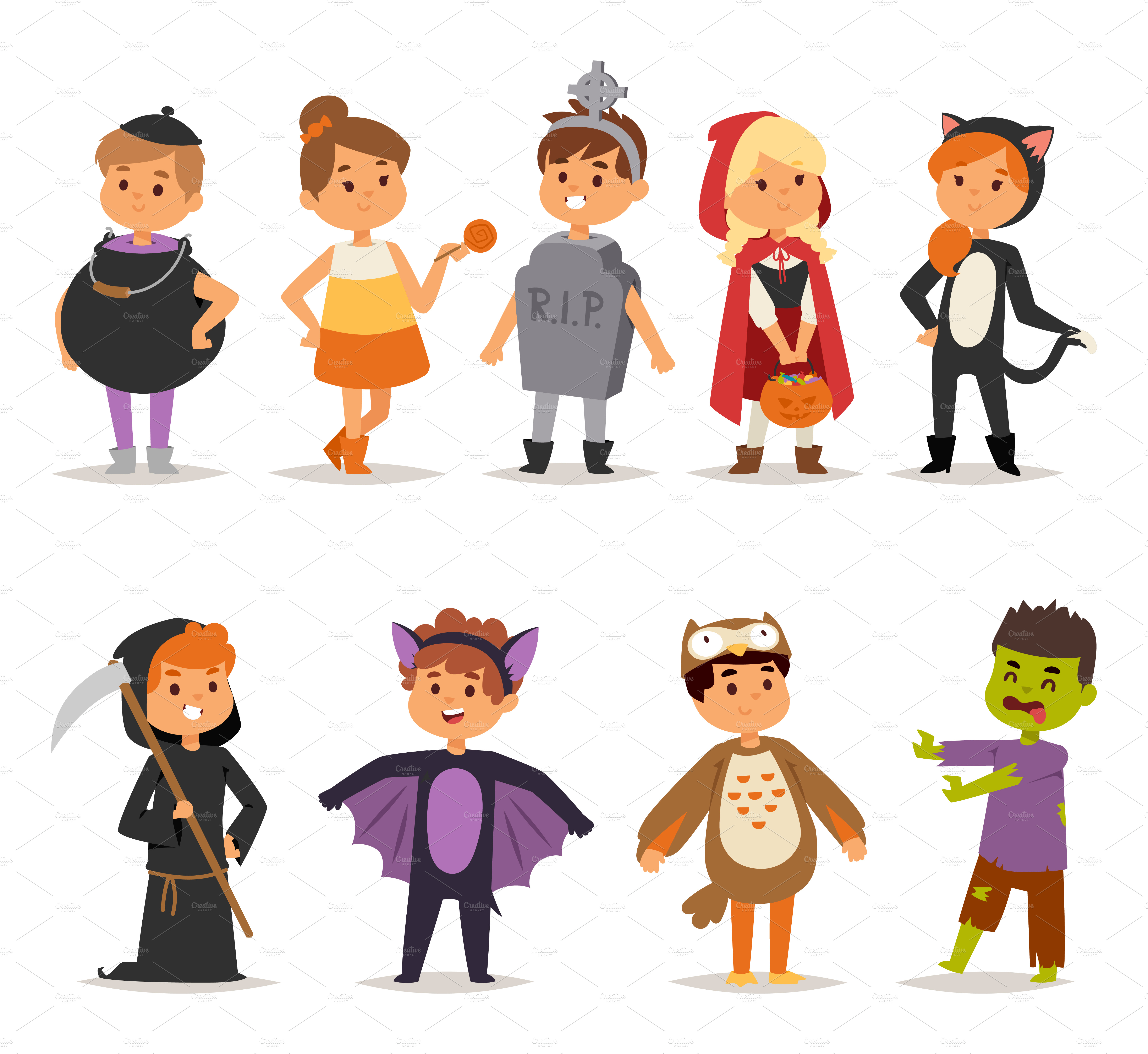 Halloween Costume Contest Cartoon