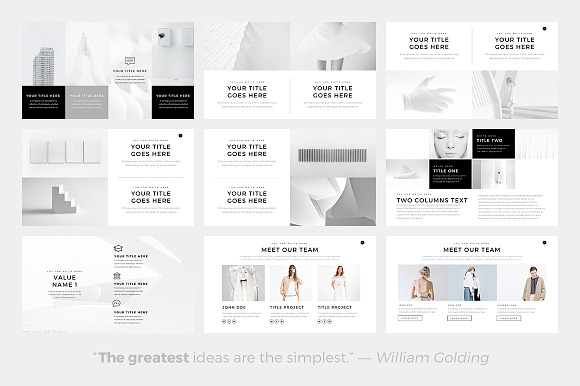 Neue Minimal PowerPoint Template in Presentation Templates - product preview 3