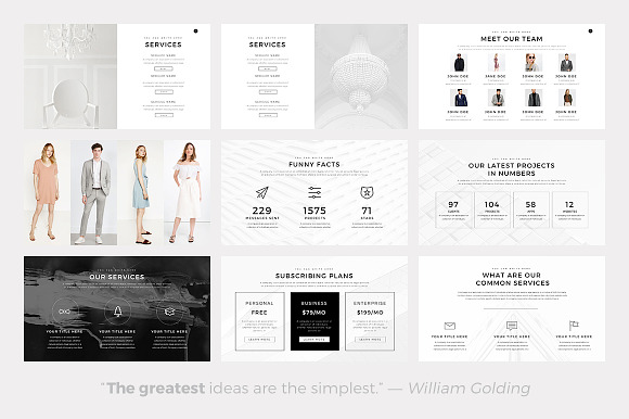 Neue Minimal PowerPoint Template in Presentation Templates - product preview 4