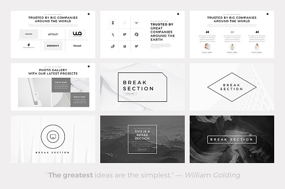 Neue Minimal PowerPoint Template in Presentation Templates - product preview 6