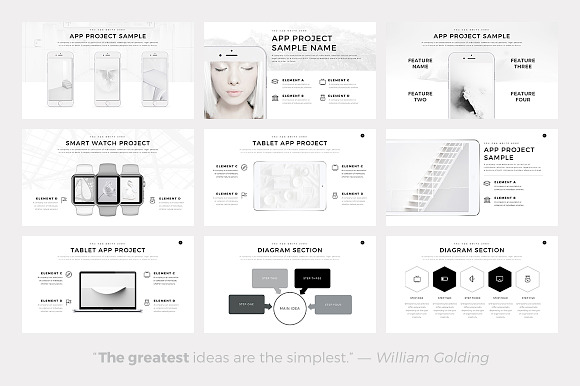 Neue Minimal PowerPoint Template in Presentation Templates - product preview 7