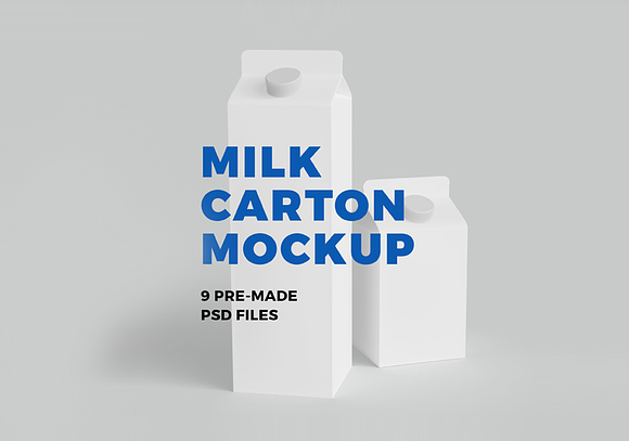 Free Milk carton mock-up 9 psd