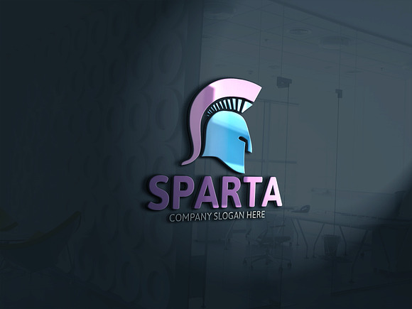 Spartan Helmet Logo in Logo Templates - product preview 5