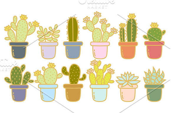Plants are Friends set + stickers in Illustrations - product preview 1