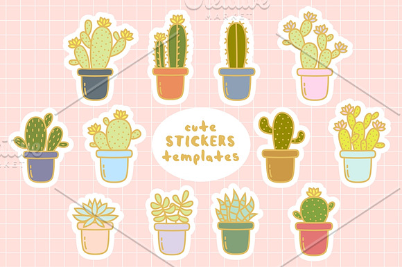 Plants are Friends set + stickers in Illustrations - product preview 3