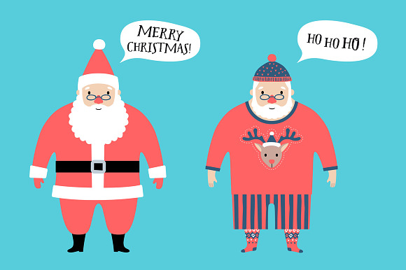 Dress Up Santa Christmas Set in Illustrations - product preview 2