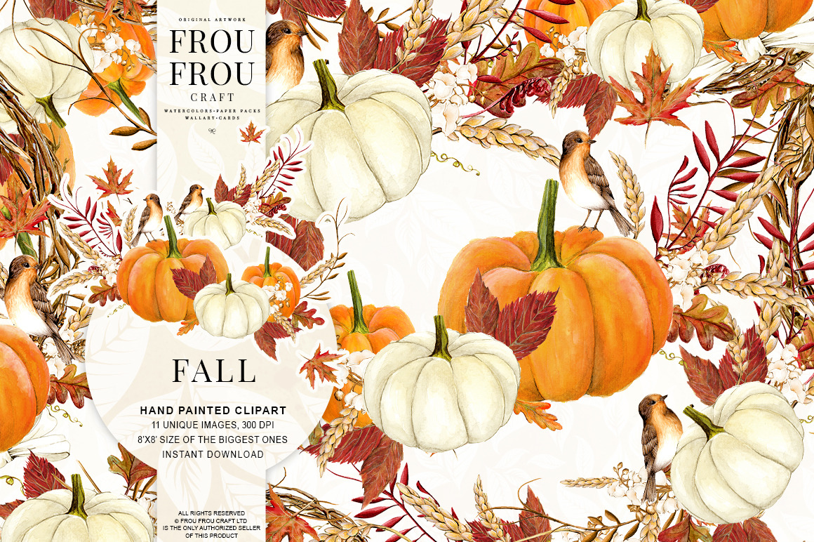 Watercolor Fall Autumn Clipart ~ Illustrations ~ Creative ...