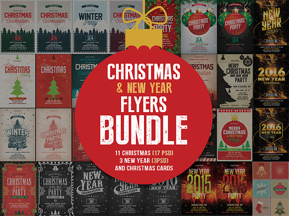 Christmas & New Year Flyers Bundle - Flyers