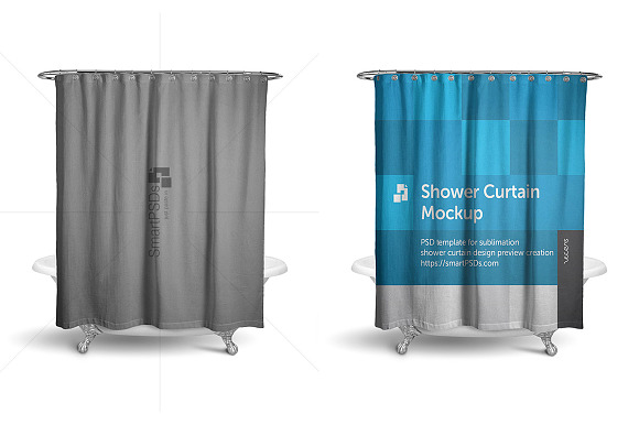 Download Shower Curtain Mockup Preview Design