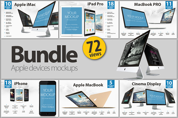 Free BUNDLE Apple devices mockups