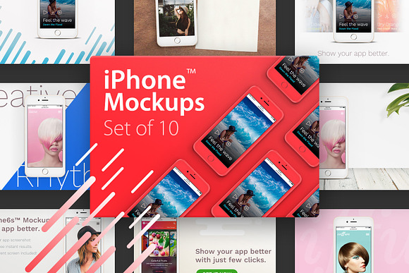 Free 10 iPhone™ Mockups