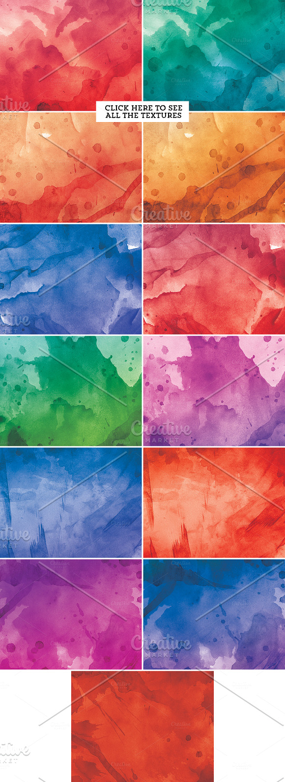 Watercolor Textures in Textures - product preview 2