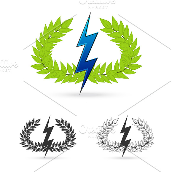 thunder symbol of greek god zeus ~ Logo Templates on ...