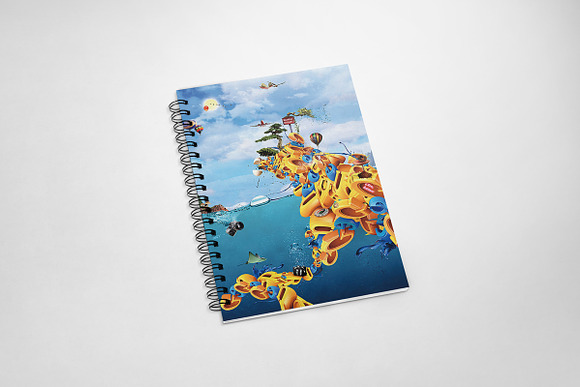 Free A5 Notebook Mock-Up