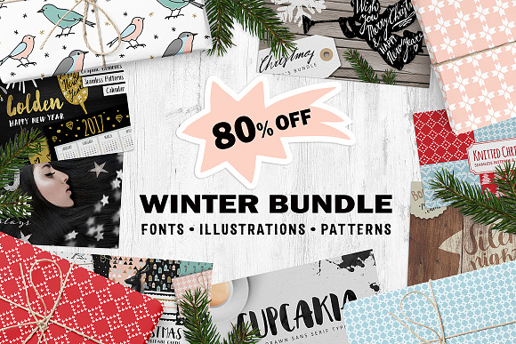 The Winter Bundle 80% OFF in Script Fonts