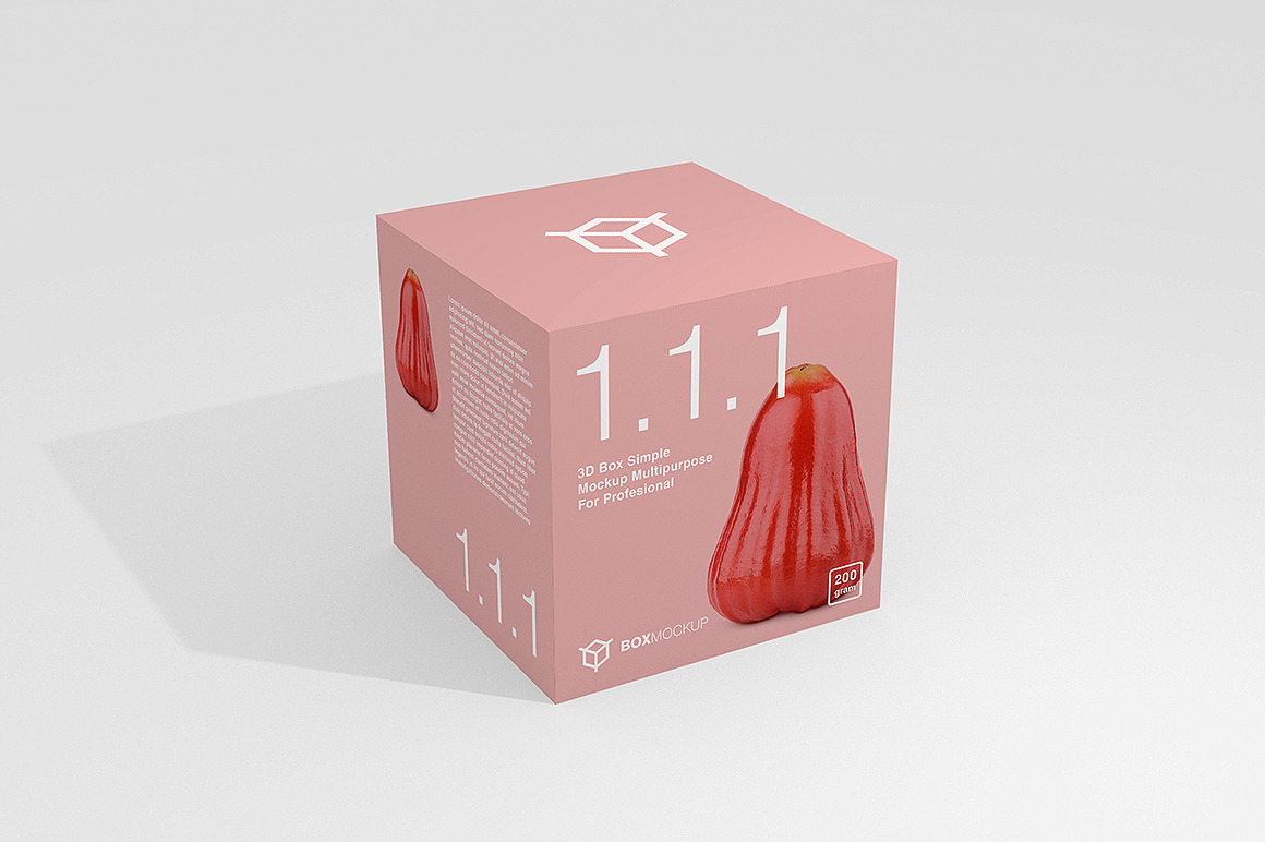 Download 1.1.1 Simple 3D Box Mockup ~ Product Mockups ~ Creative Market