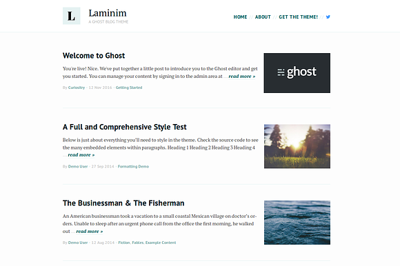 Laminim — Ghost Theme for Bloggers in Ghost Themes