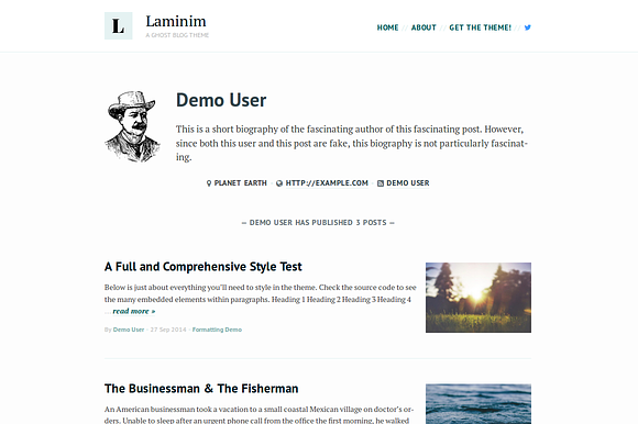 Laminim — Ghost Theme for Bloggers in Ghost Themes - product preview 2