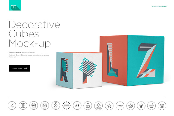 Download Decorative Cubes Mock-up