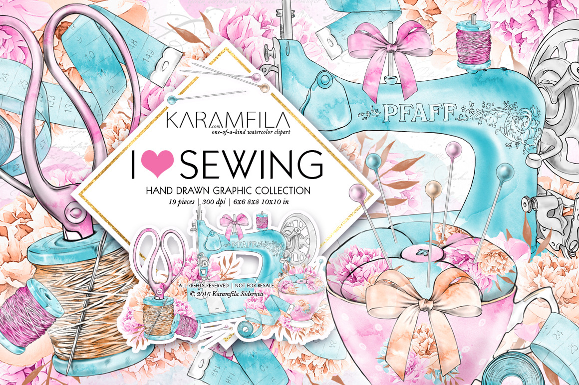 Sewing Clipart ~ Illustrations ~ Creative Market