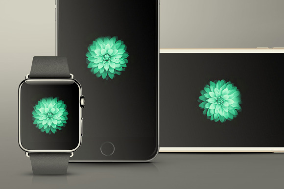 Free iPhone 6 & iWatch Mockups Pack