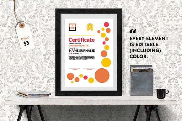 Best Multipurpose Certificate Vol 33 in Stationery Templates - product preview 1
